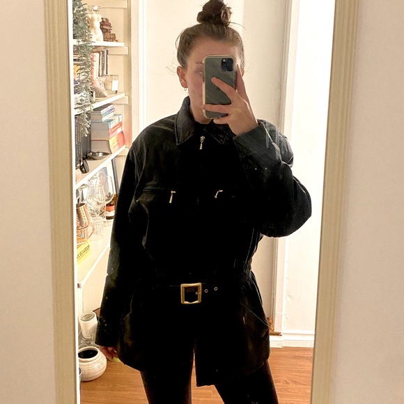 Oversized Danier Belted Leather Jacket - Picture 4 of 4